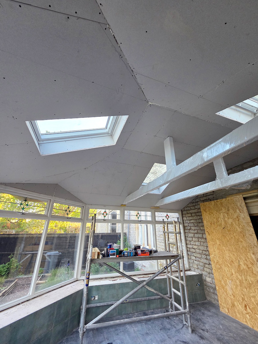 Conservatory upgrade interior roof